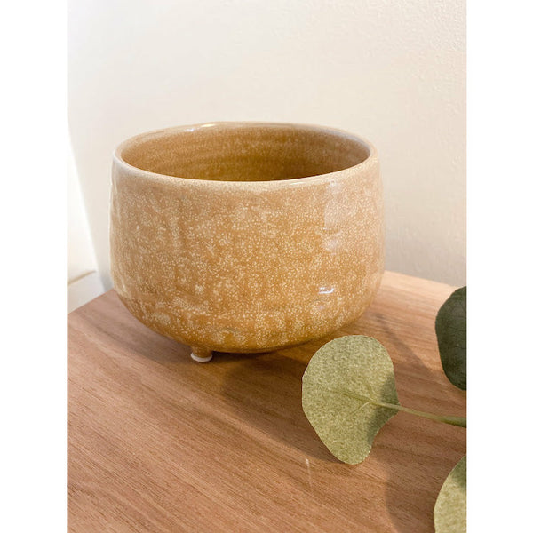 STONEWARE FOOTED PLANTER