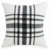 BLACK & WHITE PLAID CUSHION